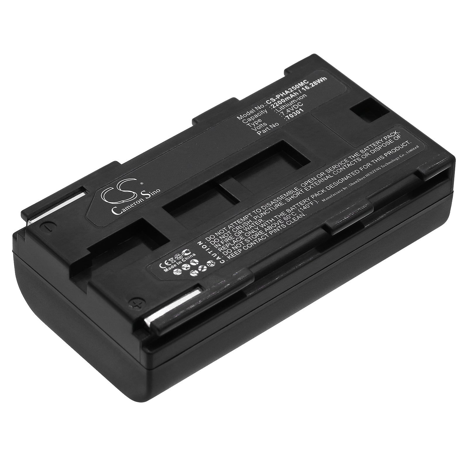 High-Capacity 2200mAh Battery for Phase One Digital Backs & Riegl Scanners (7.4V, 16.28Wh) - Extended Power Solution