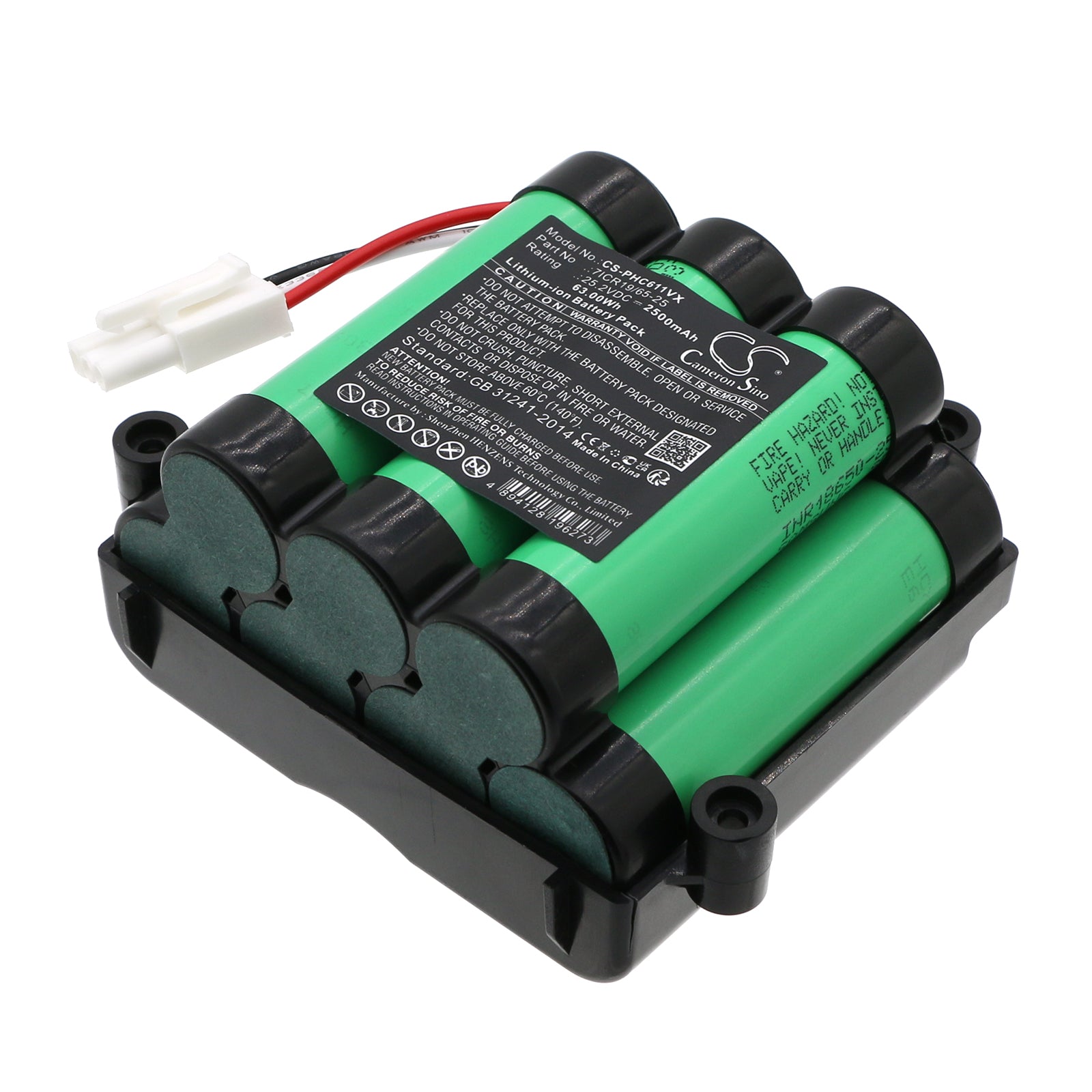 25.2V 2500mAh Li-ion Replacement Battery for Philips PowerPro Uno FC6170 Cordless Vacuum - Enhanced Performance