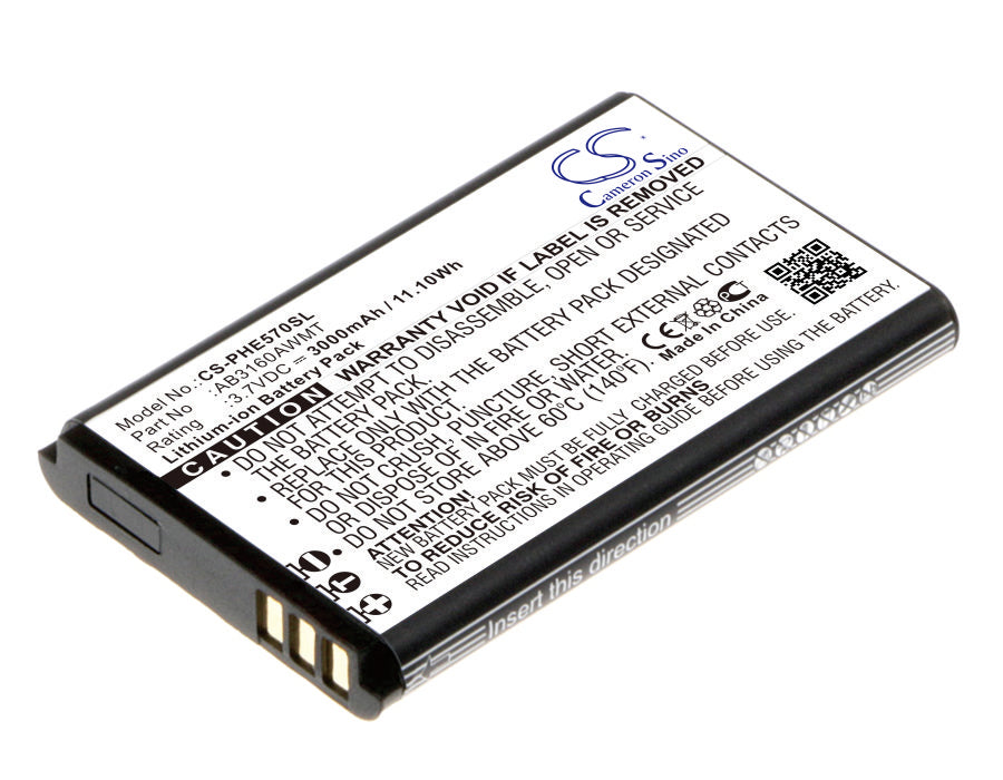 3000mAh Replacement Battery for Philips E570/E571 & Xenium E570/E571 Smartphone - 3.7V Li-ion