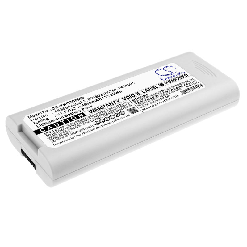 4800mAh Replacement Battery for Philips TC10/TC20 Medical Monitor - 11.1V, 53.28Wh, Compatible with Philips 989803185291