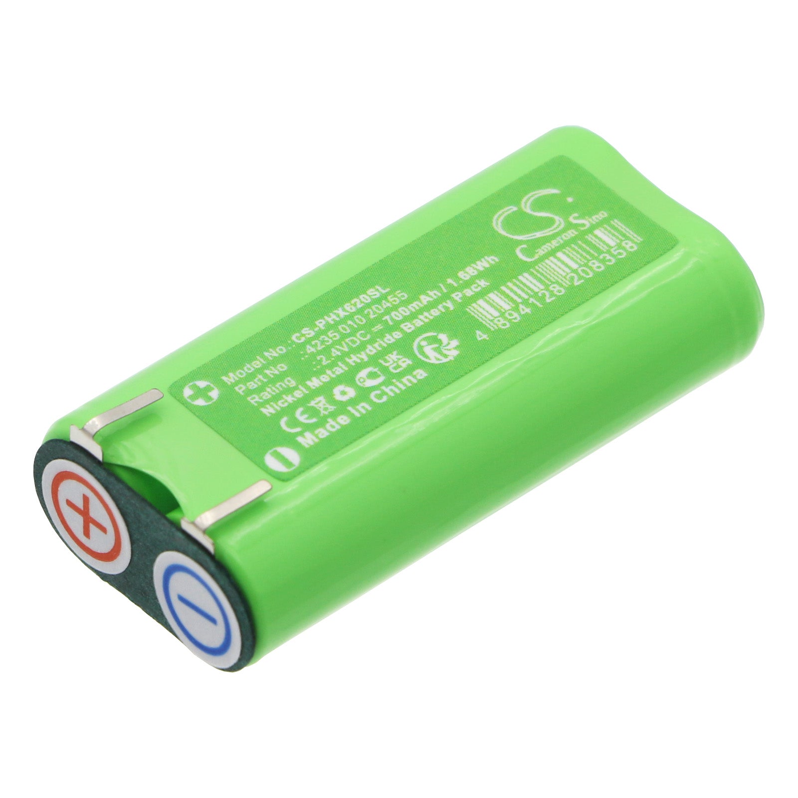Replacement 2.4V 700mAh Battery for Philips Sonicare Toothbrush HX6240 & Norelco BG2040