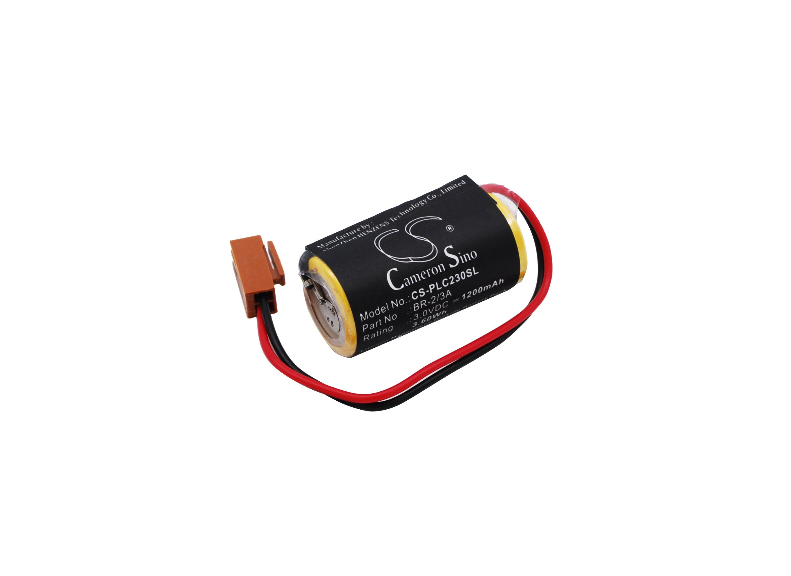1200mAh Lithium Battery - Panasonic BR2/3A, CR17335 Replacement - PLC, Meter, Memory Backup - 3V