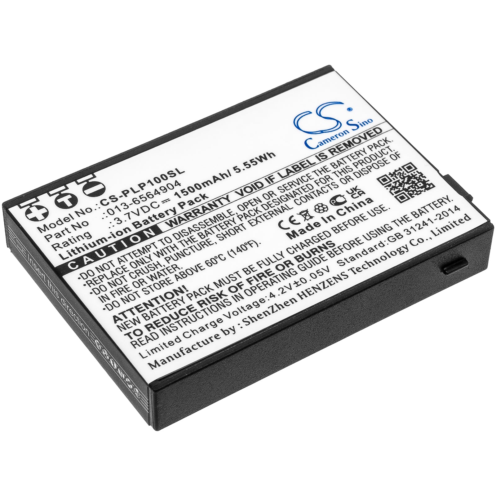 1500mAh Replacement Battery for Plextalk PTP1 & Pocket Daisy PTP1 Player (3.7V Li-ion, Slim Size)