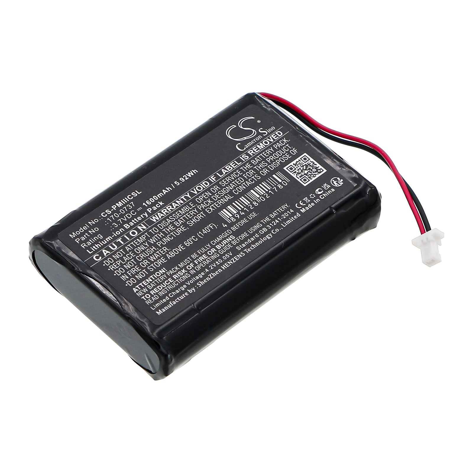 1600mAh Battery for IBM WorkPad 8602-20X & Palm III Series PDA - 3.7V Li-ion Replacement (52.63x34.07x10.41mm)