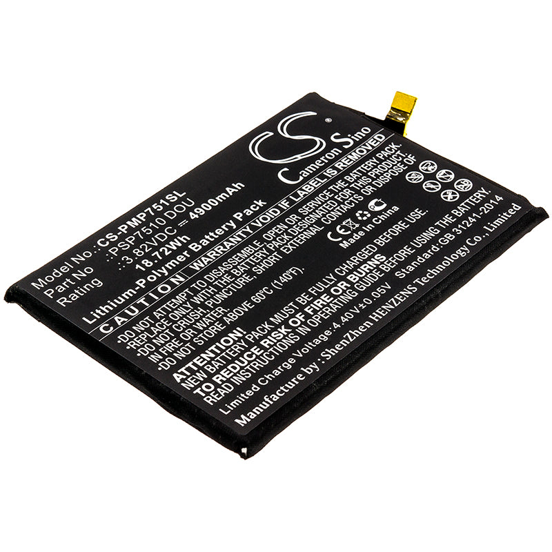 Prestigio PSP7510 DOU & Muze C7 Duo Battery Replacement - 4900mAh 3.82V Li-Polymer