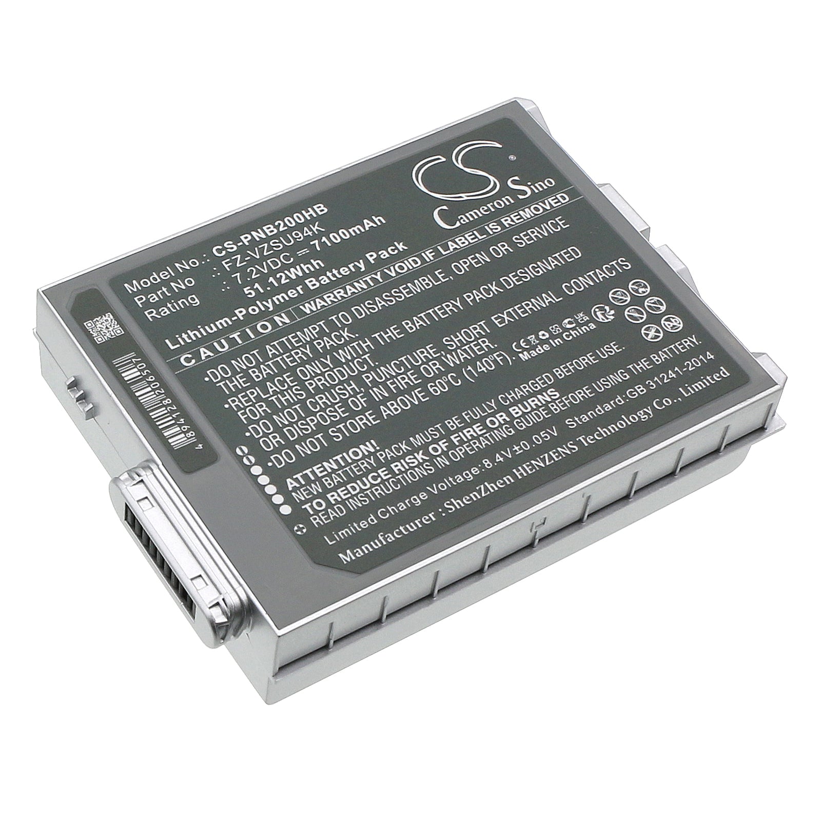 7100mAh Replacement Battery for Panasonic Toughpad FZ-B2 & FZ-M1 (CF-VZSU95R) - 7.2V 51.12Wh Li-Polymer Battery