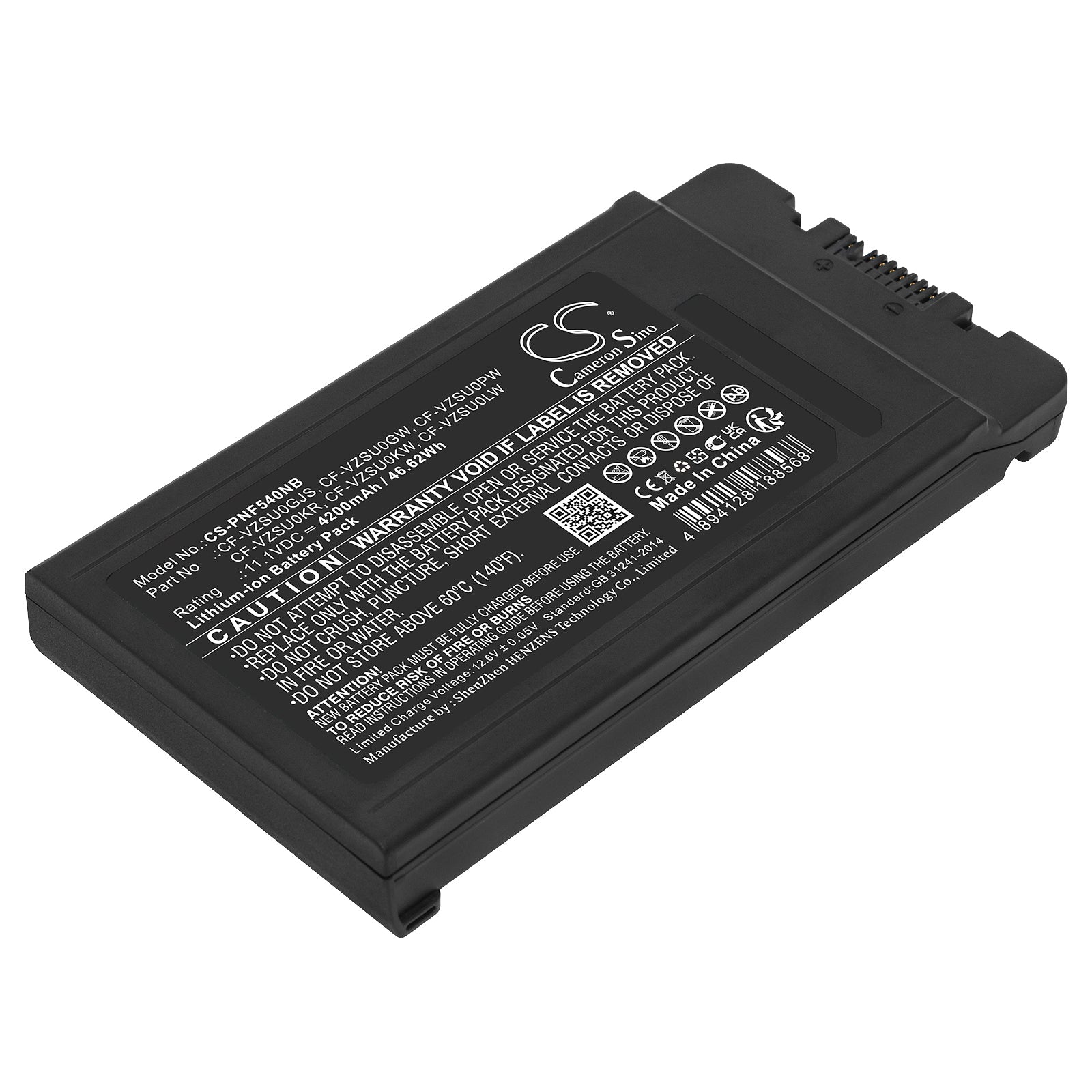 4200mAh Battery for Panasonic CF-54 Toughbook - 11.1V Li-ion Replacement - CF-VZSU0GW Compatible