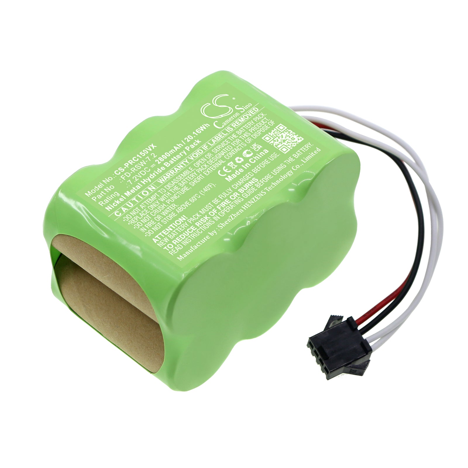 7.2V 2800mAh Ni-MH Battery Pack for Pyle PUCRC15/PUCRC17 Robotic Vacuum, Replacement FD-RSW-7.2