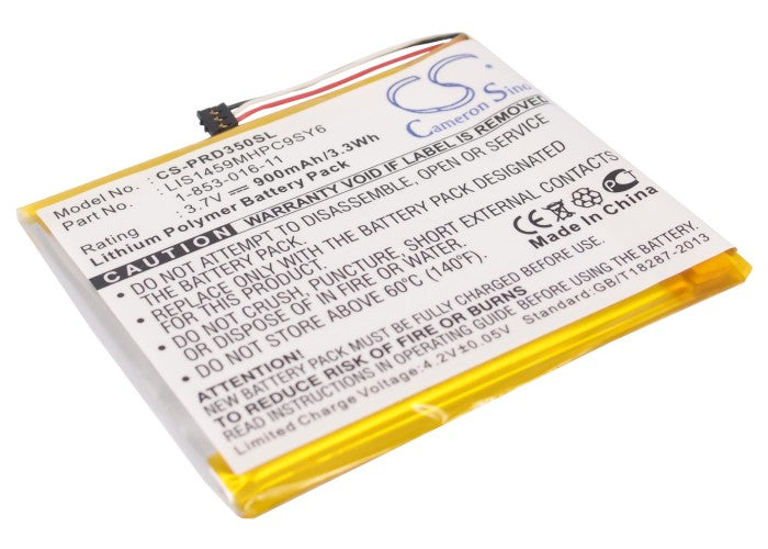 900mAh Replacement Battery for Sony PRS-350/PRS-650 E-Reader, 3.7V Li-Polymer, Model LIS1459MHPC9SY6