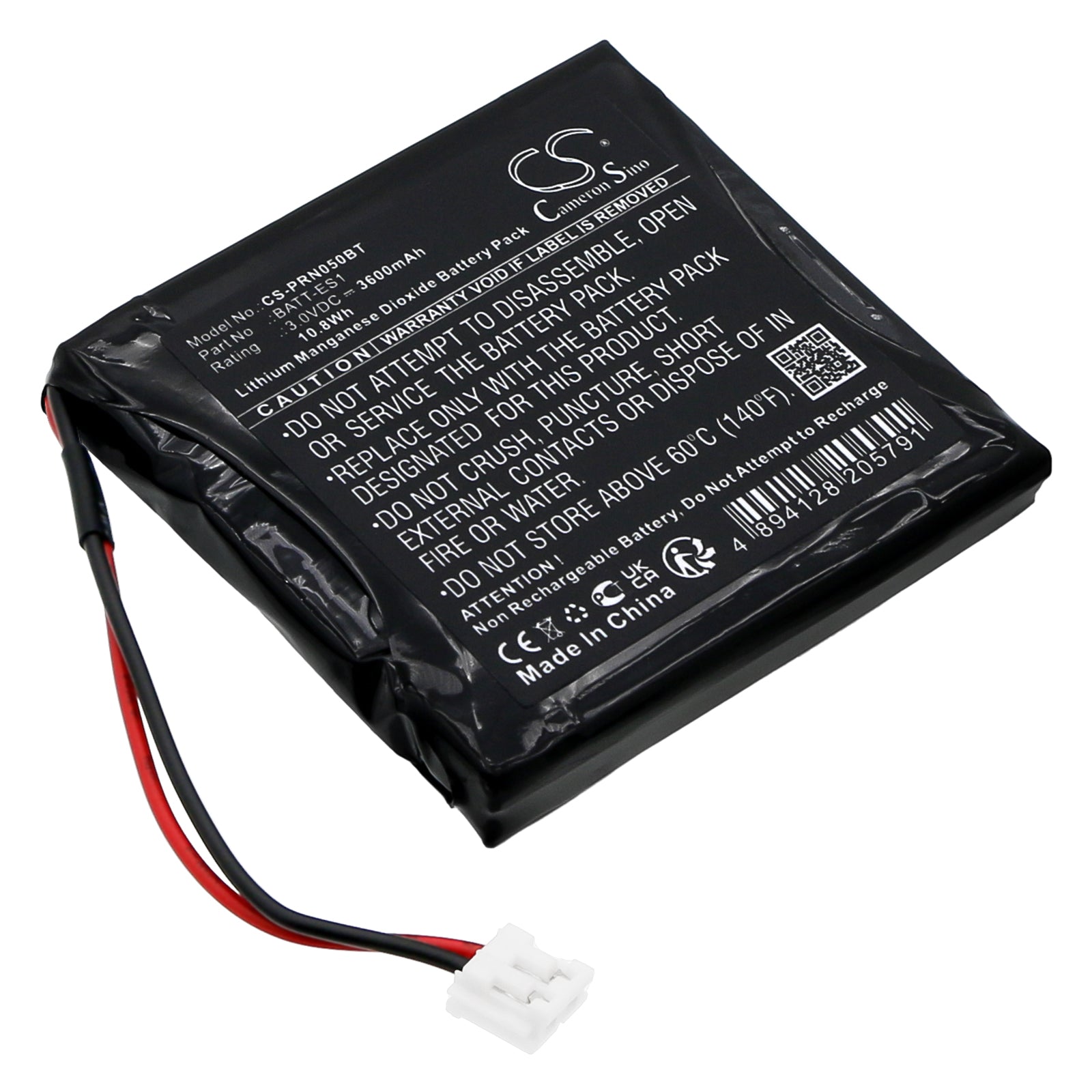 3V 3600mAh Lithium Battery for Pyronix Deltabell Siren & Hikvision Keypad - CP405050-2P & BATT-ES1 Replacement