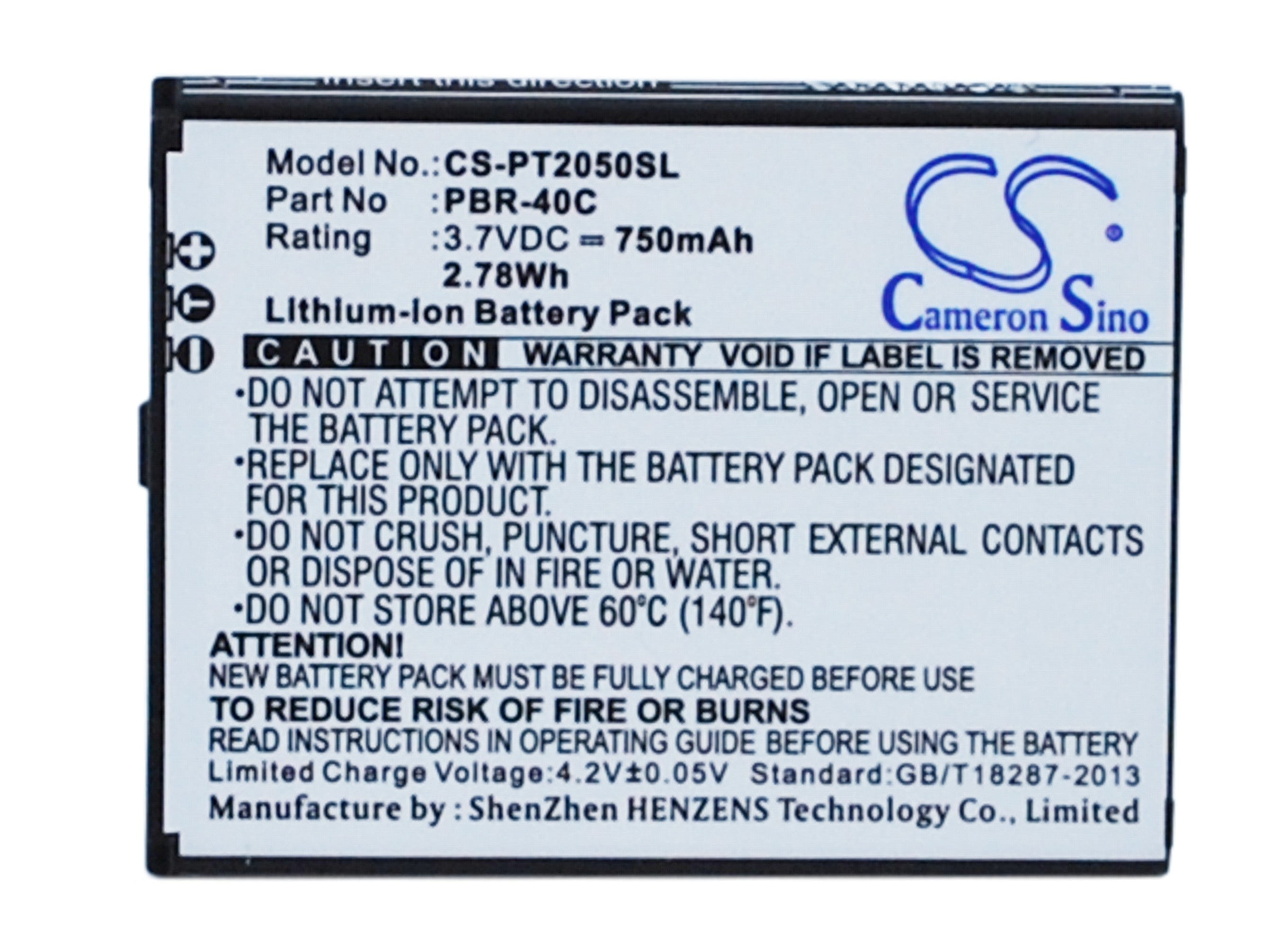 750mAh Replacement Battery for Pantech Breeze IV (4), P2050 - PBR-40C - Restore Your Smartphone Power!