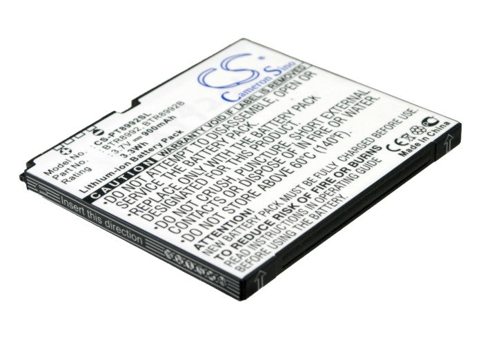 Pantech HotShot 8992 Battery - Vybe, CDM8992 Replacement - 900mAh 3.7V Li-ion - 45.3x51.9x4.0mm - Phone Battery