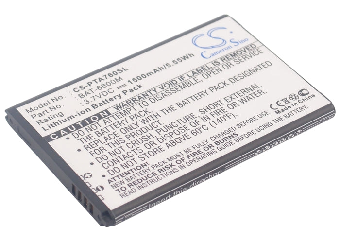 1500mAh Replacement Battery for Pantech Vega Racer 2 IM-A760s, A770k, A780L & Sky BAT-6800M - 3.7V Li-ion Cellphone Battery
