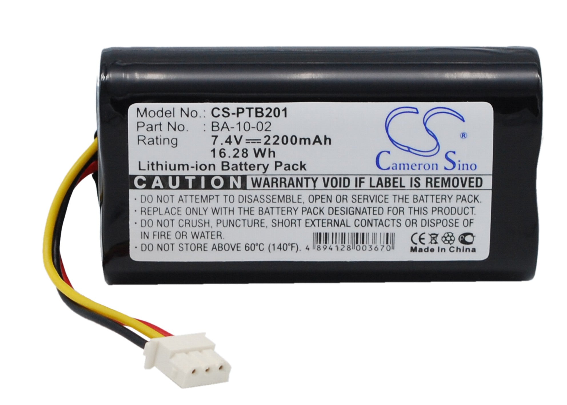 Citizen CMP-10 Mobile Printer Battery: 2200mAh, 7.4V Li-ion, Replacement for CMP-10BT/BA-10-02, Portable Printing Power