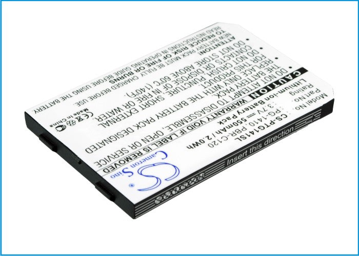 550mAh Replacement Battery for Pantech PG-1410, PG-C120 Smartphone - 3.7V Li-ion (54.33x35.05x3.91mm)