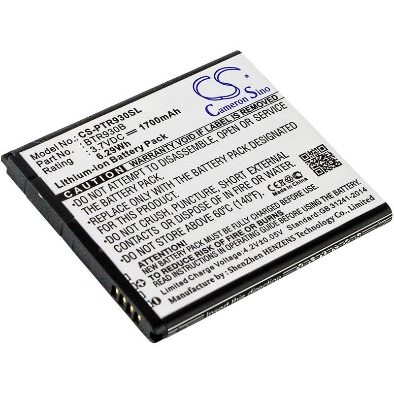 1700mAh Replacement Battery for Pantech Perception 4G ADR930L & Premia V - 3.7V Li-ion - Phone Battery