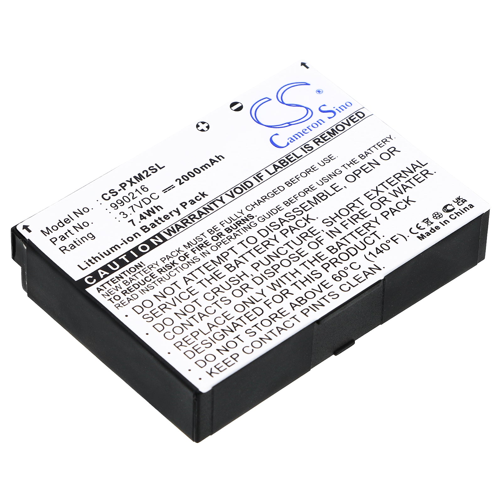 2000mAh 3.7V Li-ion Replacement Battery for Pioneer GEX-INN01, XM2go, inno, inno2BK, Airware XM2GO, Samsung Helix