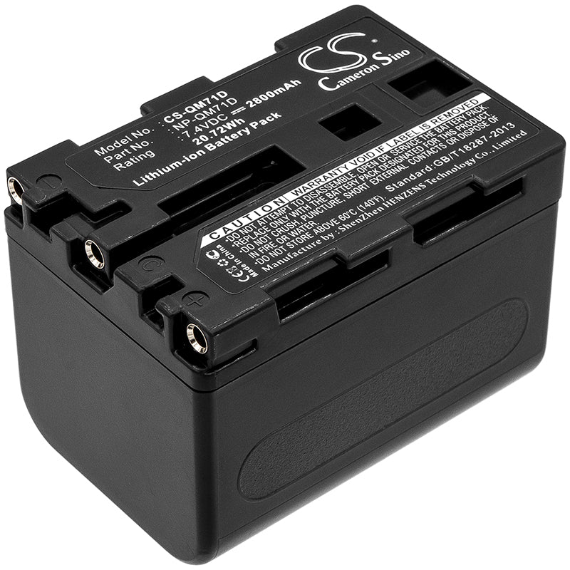7.4V 2800mAh Li-ion Replacement Battery for Sony DCR-TRV & CCD-TRV Camcorders - 55.7x38.5x39.8mm