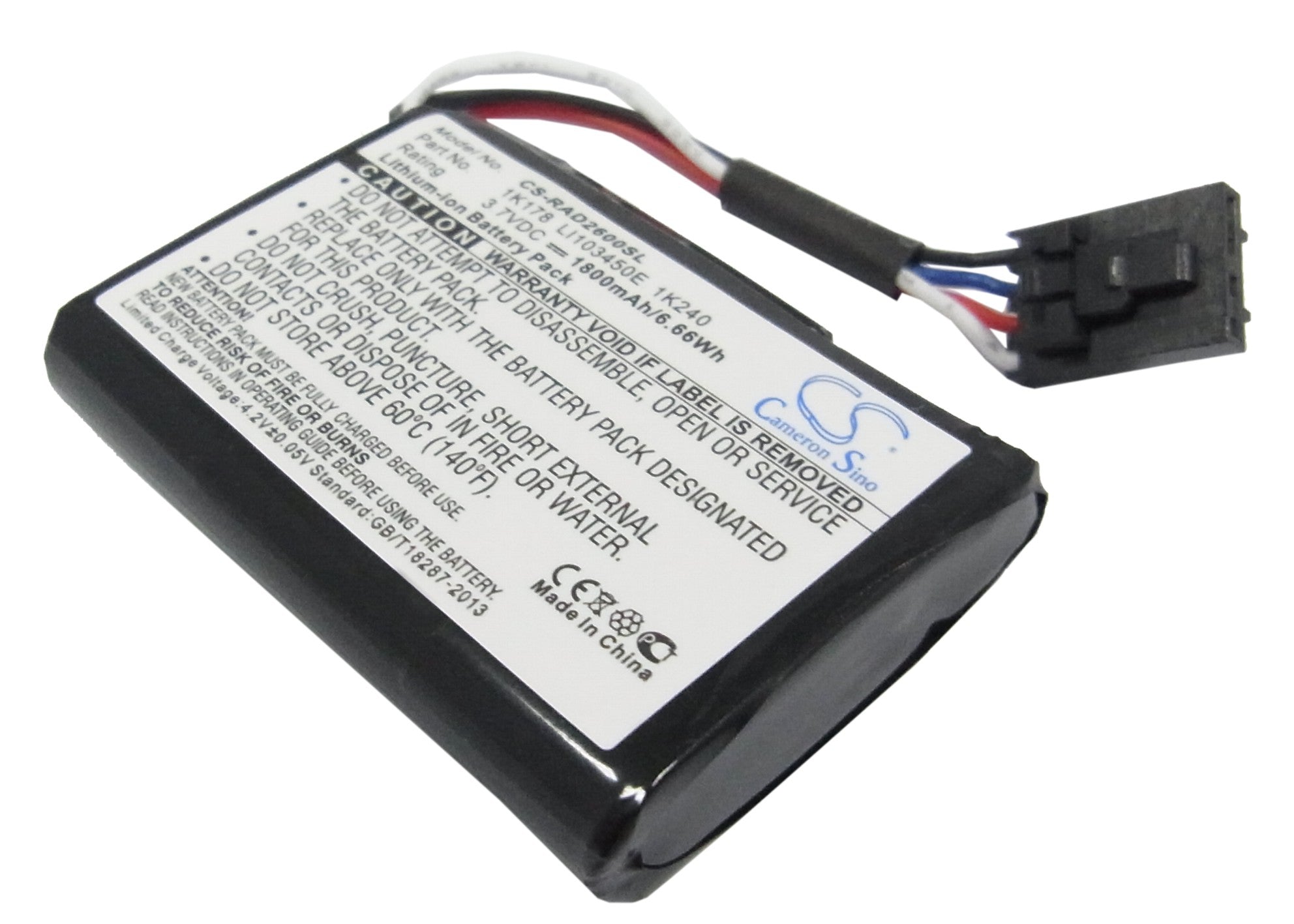 1800mAh RAID Battery for Dell PowerEdge & Unisys Aquanta Servers - 3.7V, 6.66Wh Li-ion - Replaces 1K178, LI103450E