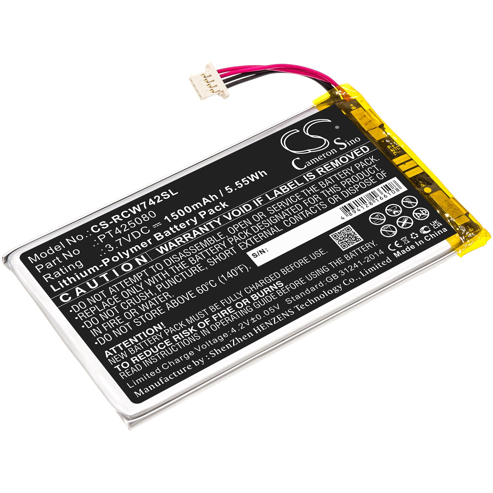 RCA Voyager II 7" Tablet Battery Replacement - 1500mAh 3.7V Li-Polymer - RCT6773W22 & T6873w42