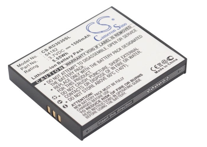 RCA Lyra X3000 X3030 Media Player Replacement Battery - 1500mAh 3.7V Li-ion - Model 54182