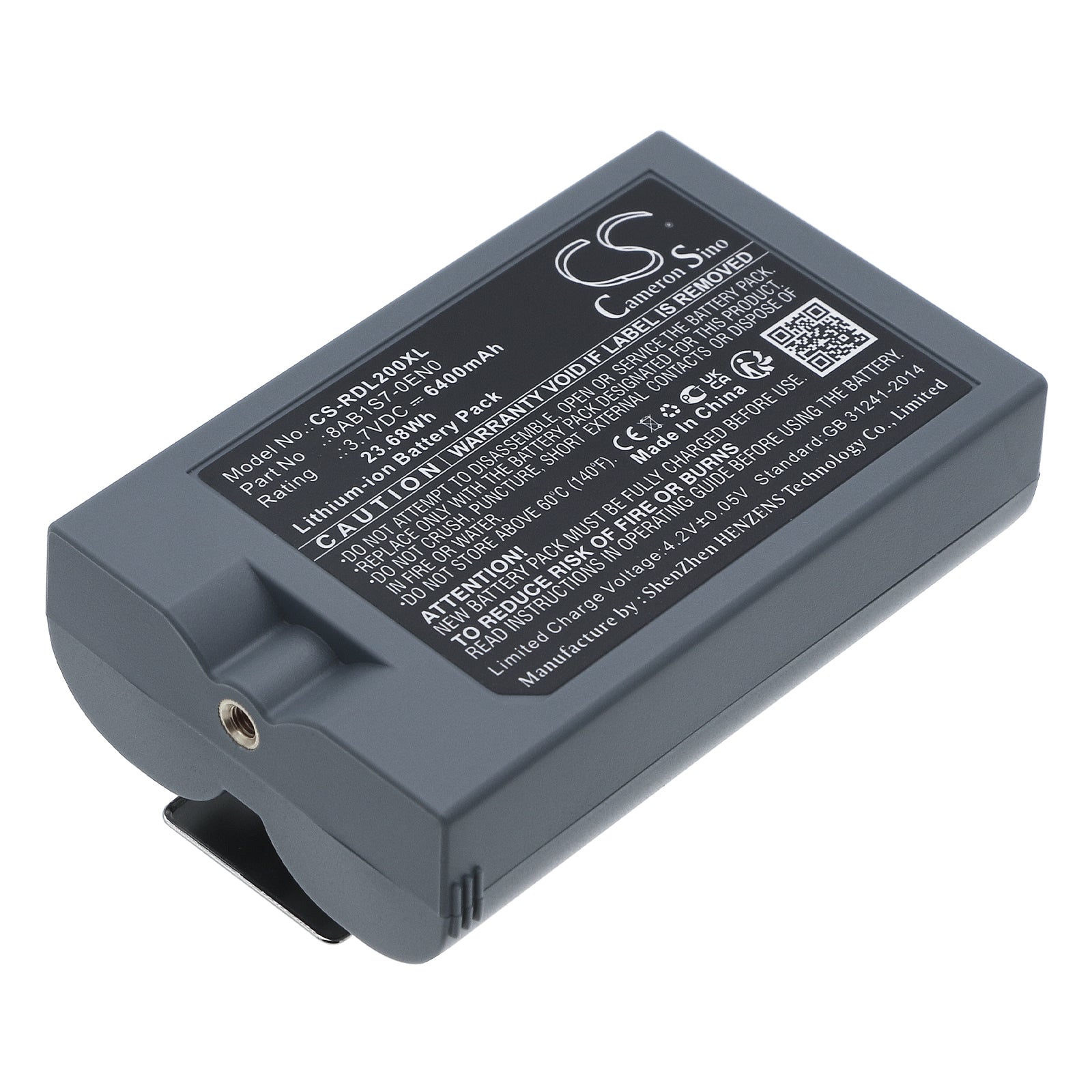 6400mAh Replacement Battery for Ring Doorbell 2/3/4 & Spotlight/Stick Up Cam - 8VR1S7, 3.7V, 23.68Wh