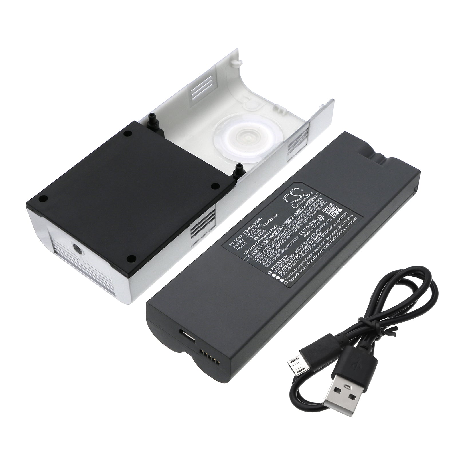 High-Capacity Replacement Battery for Ring Video Doorbell 3/3 Plus/4 - 12400mAh, 3.7V, Enhanced Security Camera Power