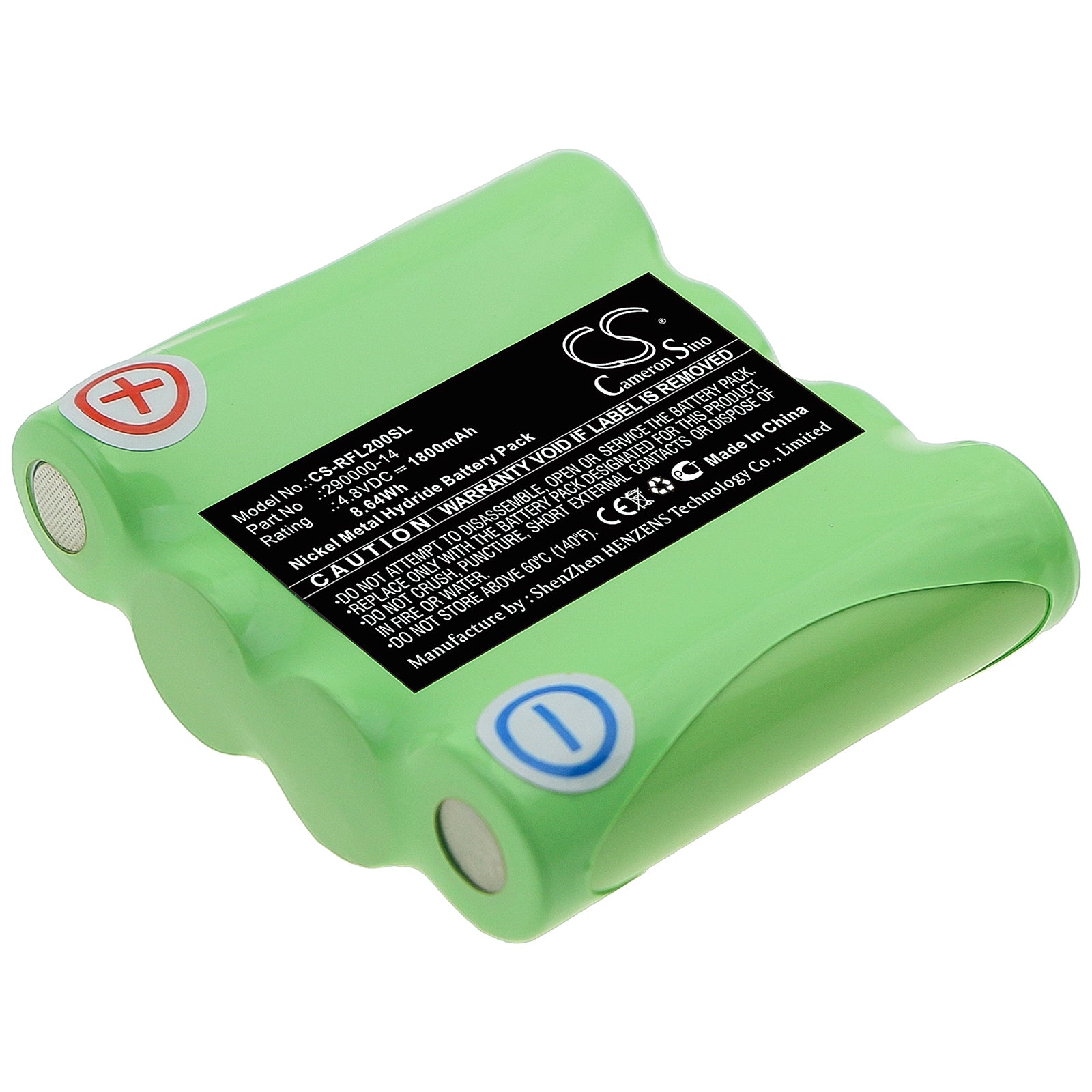 1800mAh Ni-MH Battery Pack for Geo-Fennel Lasers: FL 200A, FL 20, FLG 40 - 4.8V Replacement Battery for Surveying Equipment