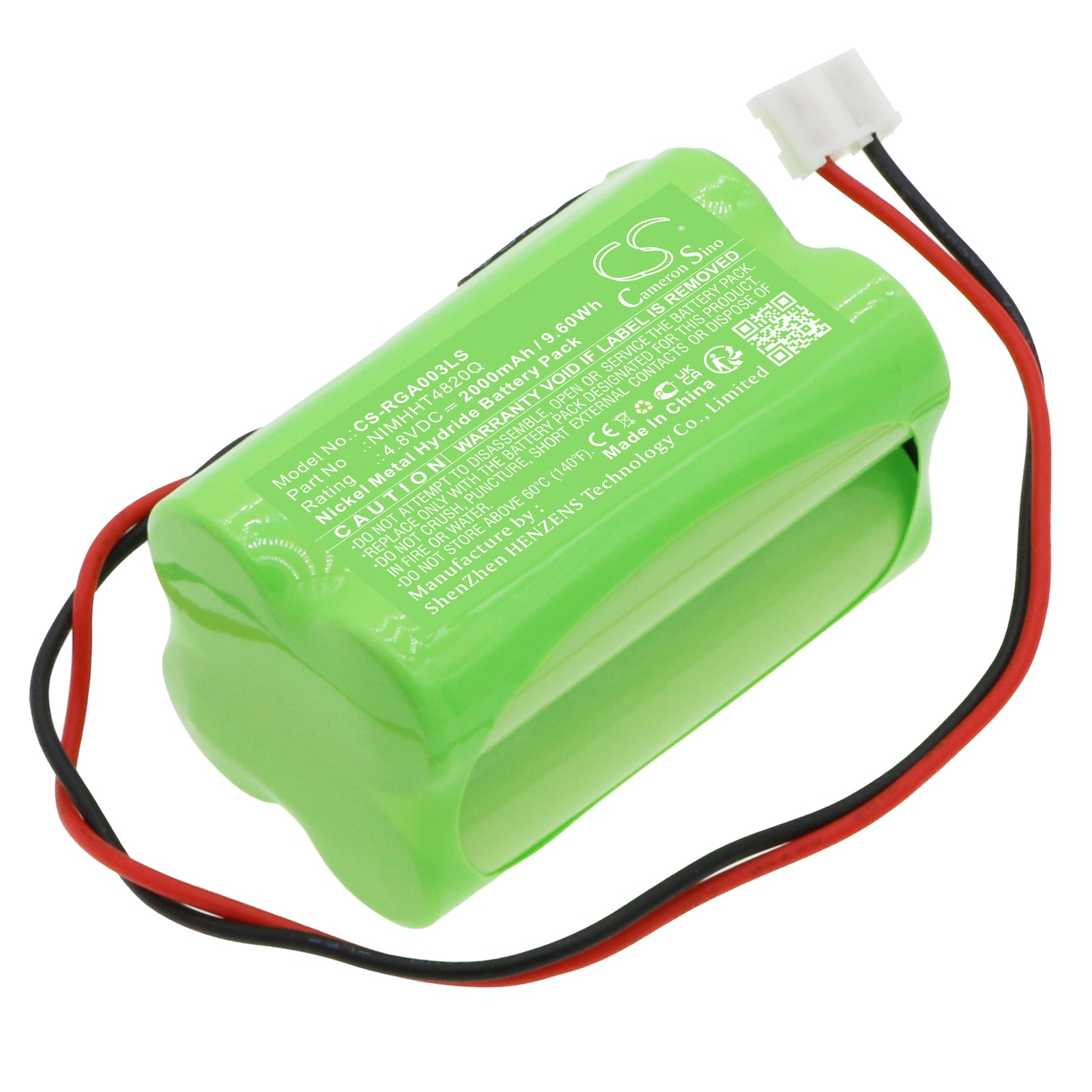 2000mAh Ni-MH 4.8V Emergency Light Battery for ABM, RP-Technik, 51x29.5x29.5mm - Wide Application