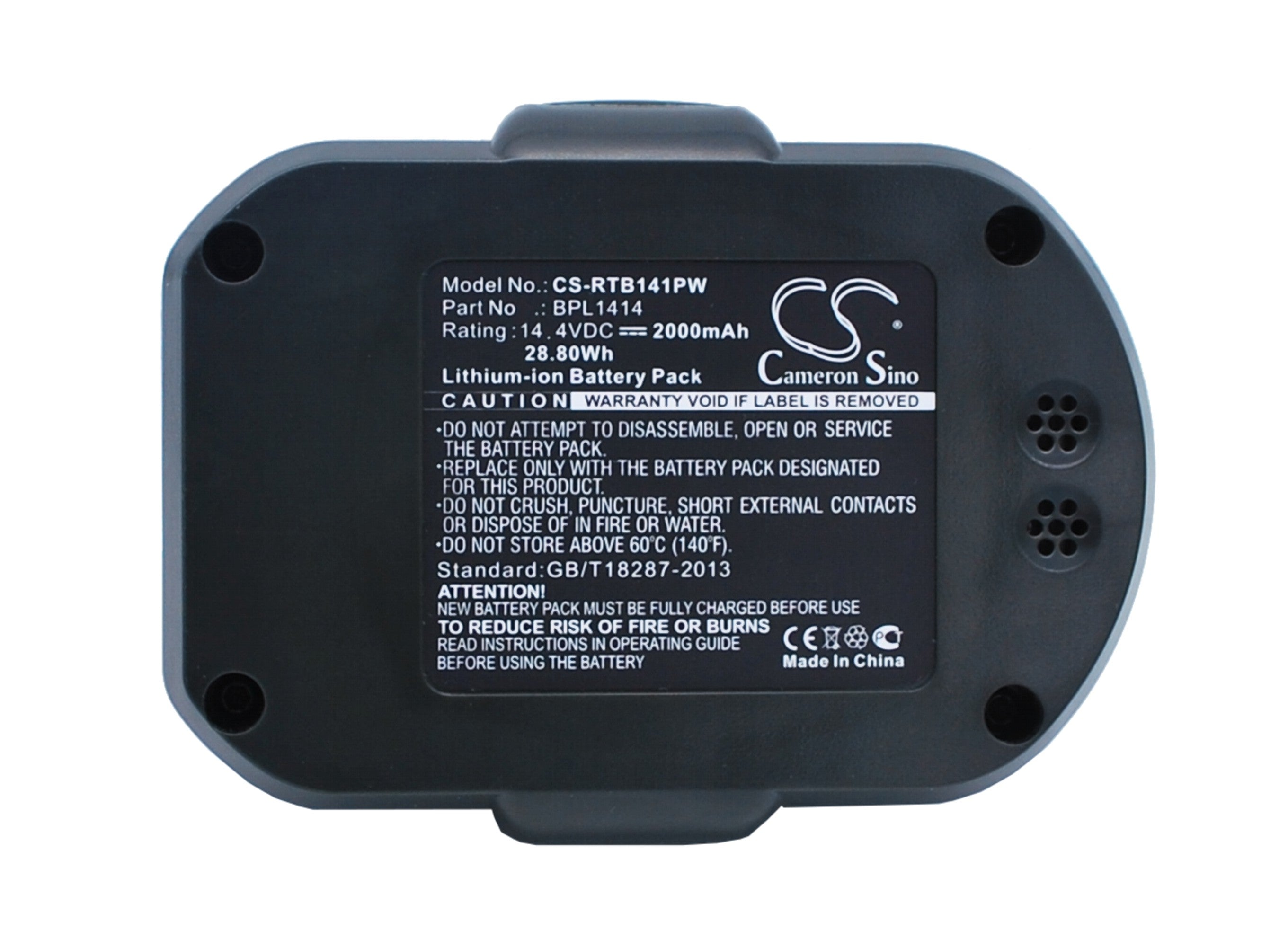 14.4V 2000mAh Li-ion Replacement Battery for Ryobi CDD144V22, LCD14022 Cordless Power Tools - BPL1414 Upgrade