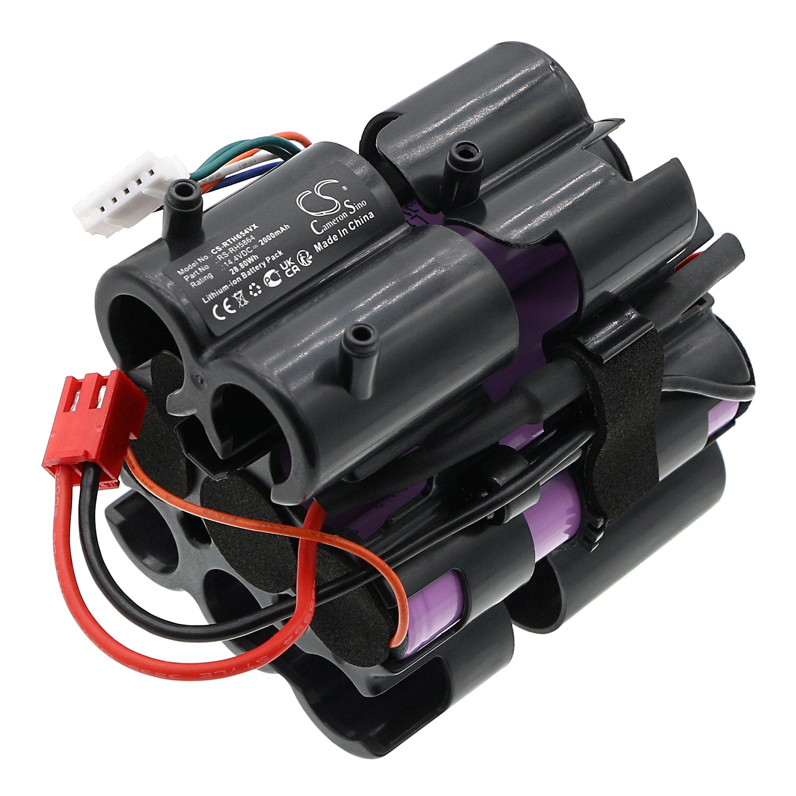 2000mAh 14.4V Li-ion Replacement Battery for Rowenta Airforce Light & Tefal Cordless Stick Vacuums