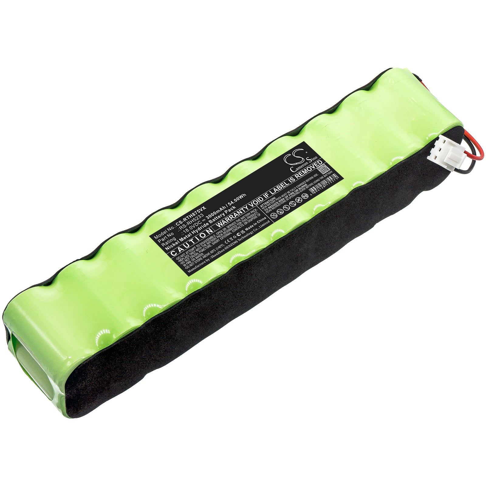 18V 3000mAh Ni-MH Replacement Battery for Rowenta RH8753 RH8758 Vacuum, RS-RH5233 - High Capacity Power