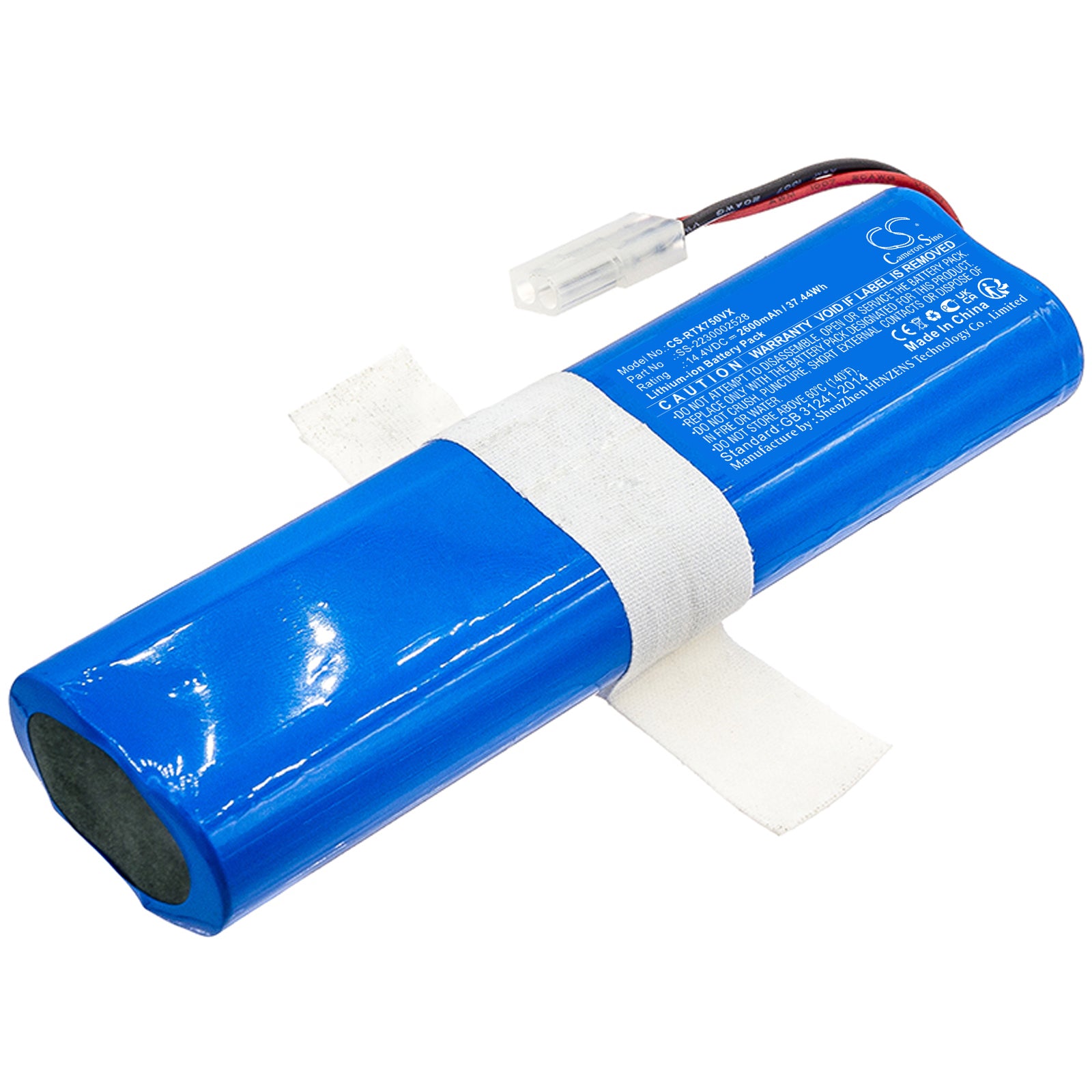 2600mAh 14.4V Li-ion Battery - 360 S6 S8, Rowenta X-Plorer 75S, OBH Nordica Vacuum - Replacement Battery Pack