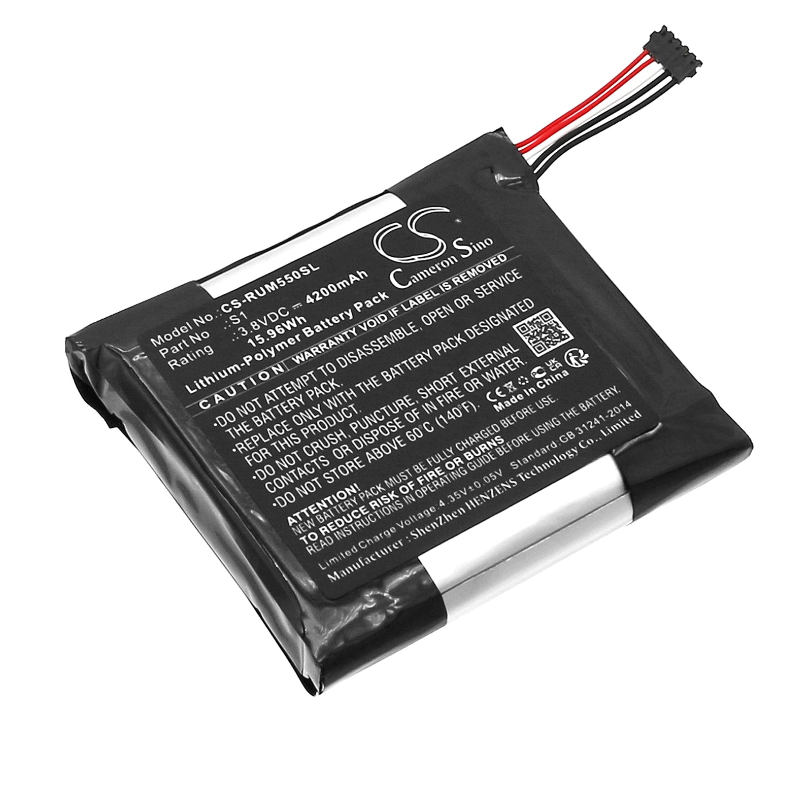 4200mAh Replacement Battery for Ring Doorbell 2nd Gen & 5UM5E5 Security Camera - 3.8V 15.96Wh