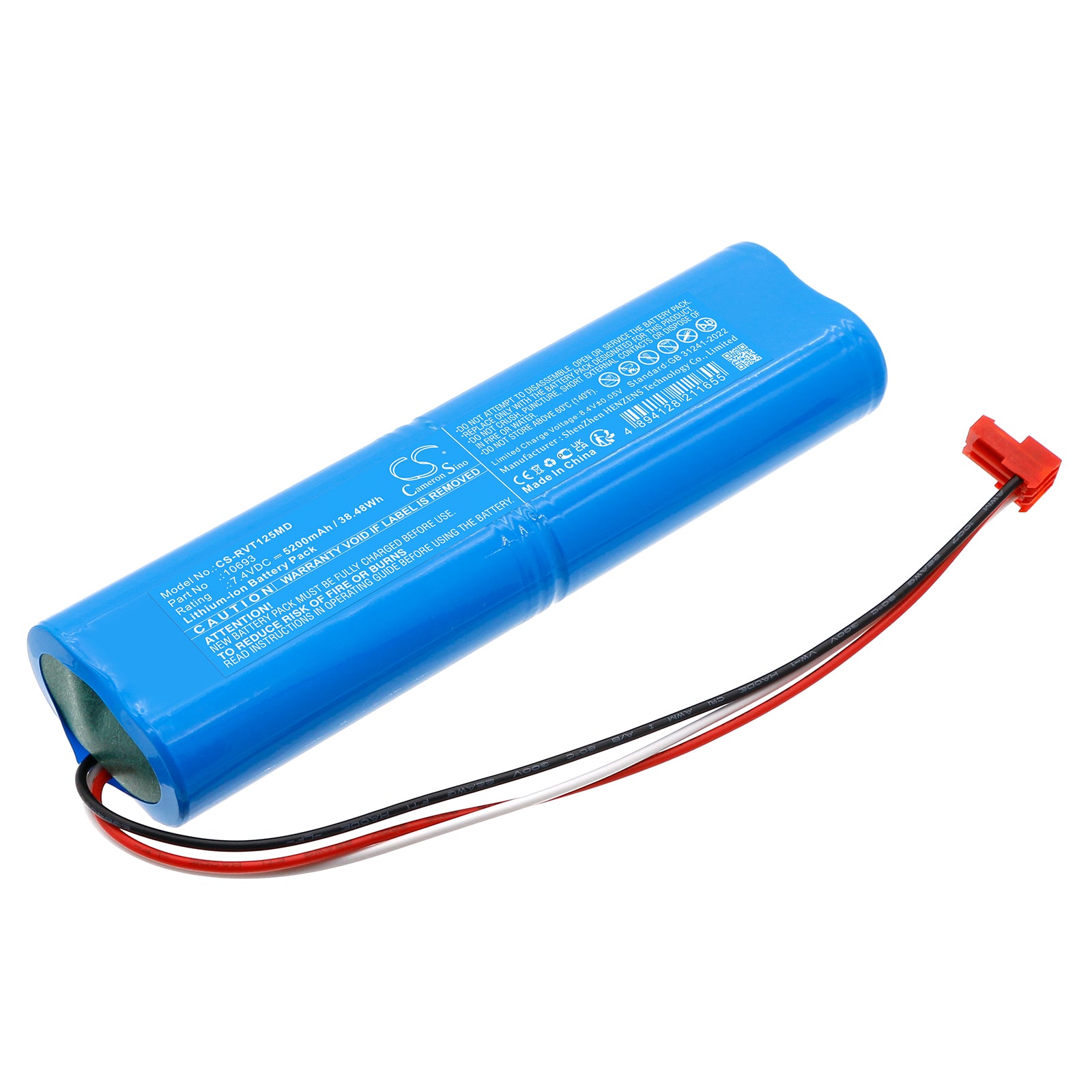 Riester Ri-Vital Monitor Battery: 7.4V 5200mAh Lithium-ion, Replacement for 12674, 10693, 110880-O, Medical Grade