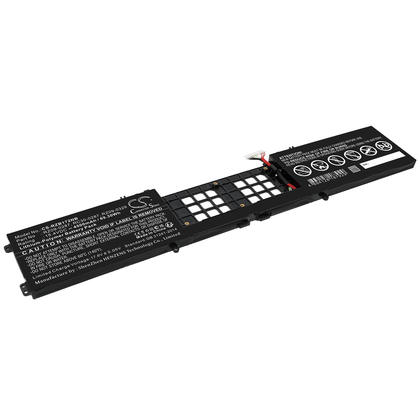 69.3Wh Razer Blade Pro 17 RTX Battery: 4500mAh, 15.4V, Li-Polymer - RZ09-0287/0314 Replacement