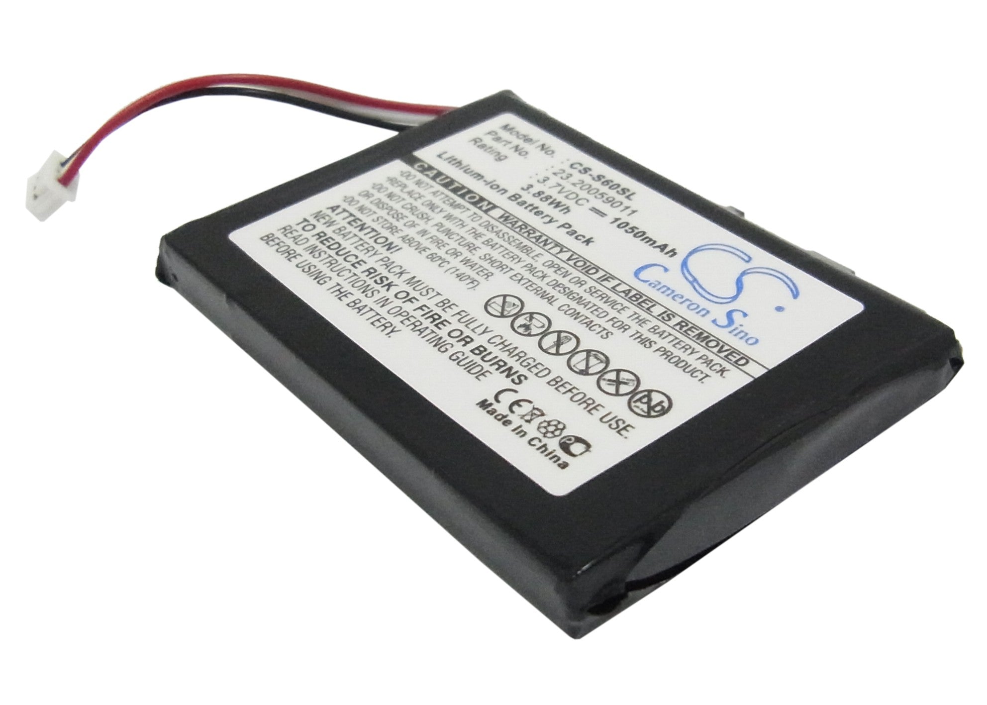 1050mAh Battery for Acer S10 S50 S60 PDA Pocket PC - 3.7V Li-ion Replacement (51.4x36.14x5.83mm)