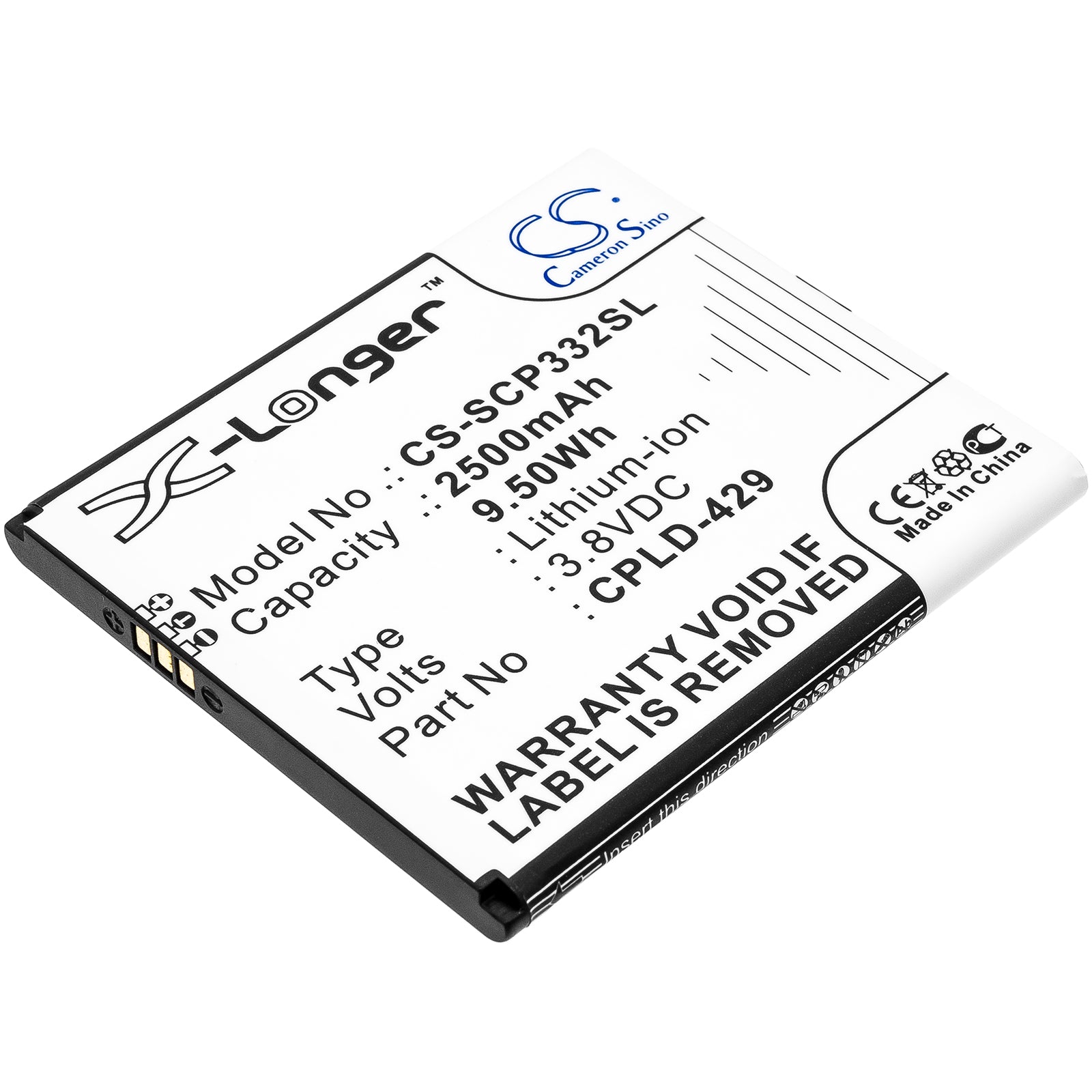 2500mAh Replacement Battery for Coolpad Surf 4G Hotspot CP332A - CP332AHotspot, 3.8V Li-ion Backup Power