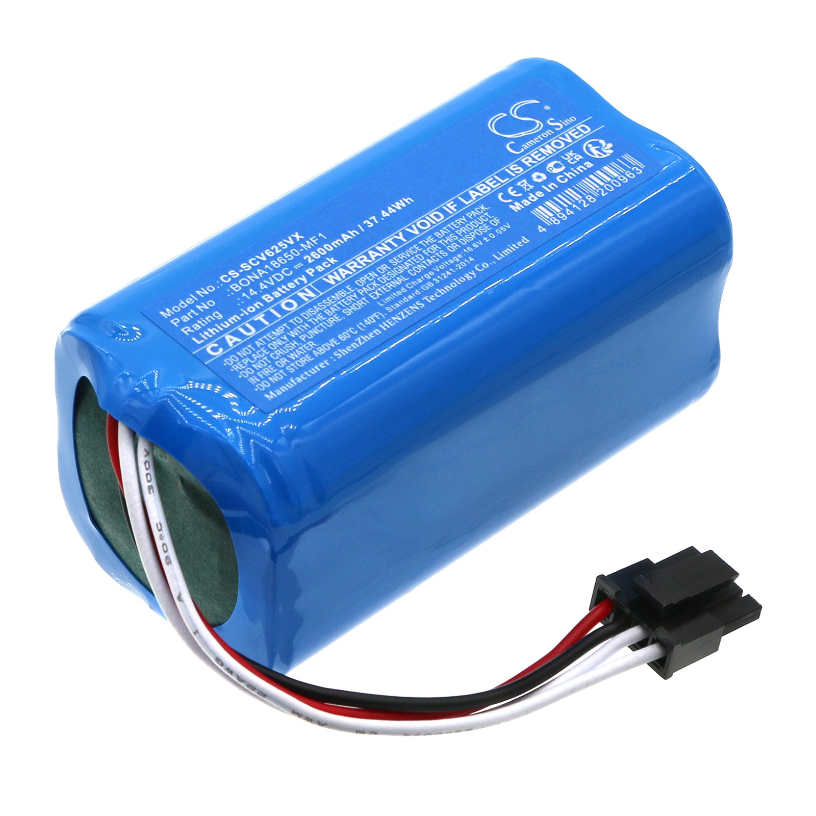 2600mAh 14.4V Li-ion Replacement Battery for Sencor Robotic Vacuum SRV 6250, 9250, 8250, 4250 Series