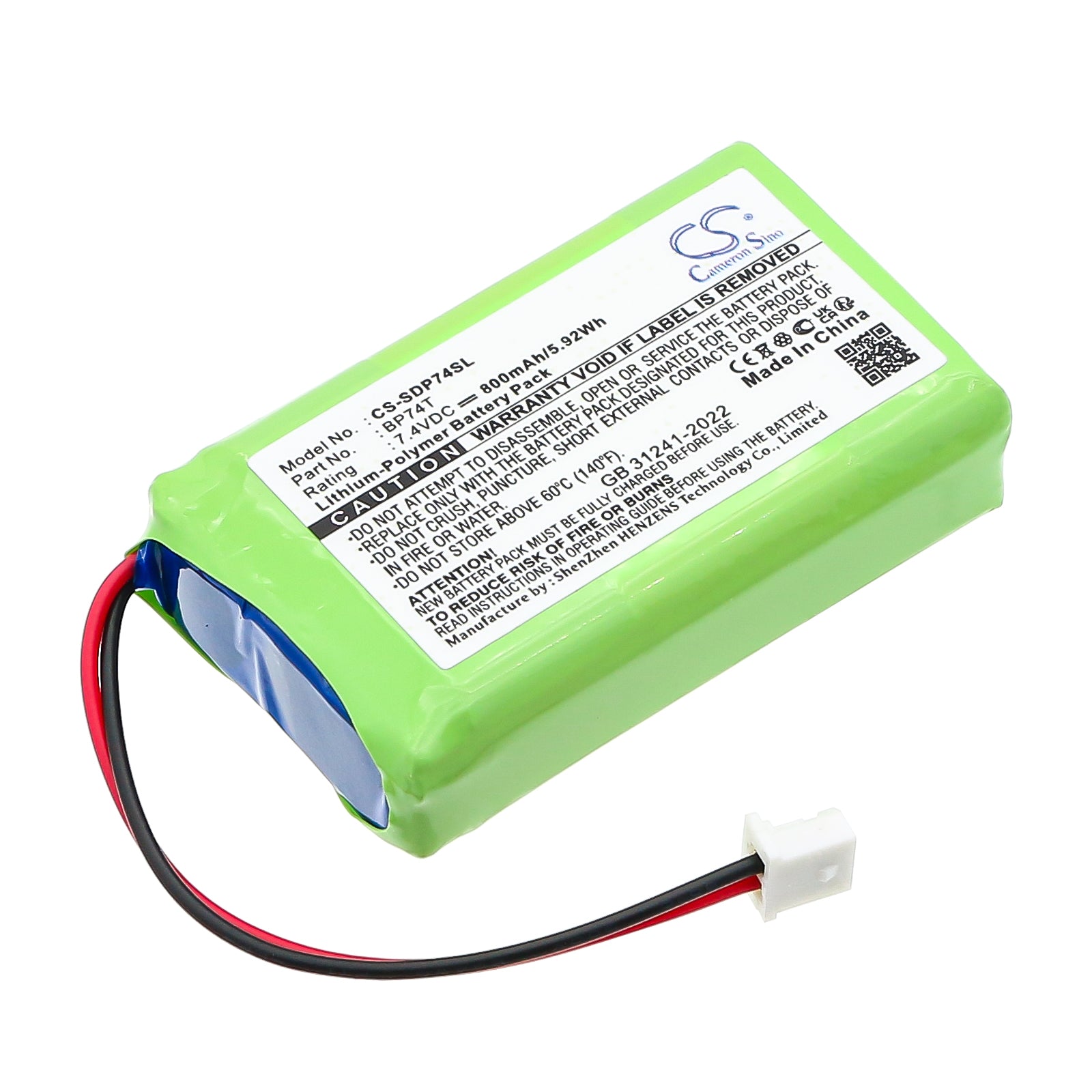 800mAh 7.4V Li-Polymer Replacement Battery for Dogtra 2500T, 3500T, 2502T, BP74T Transmitters
