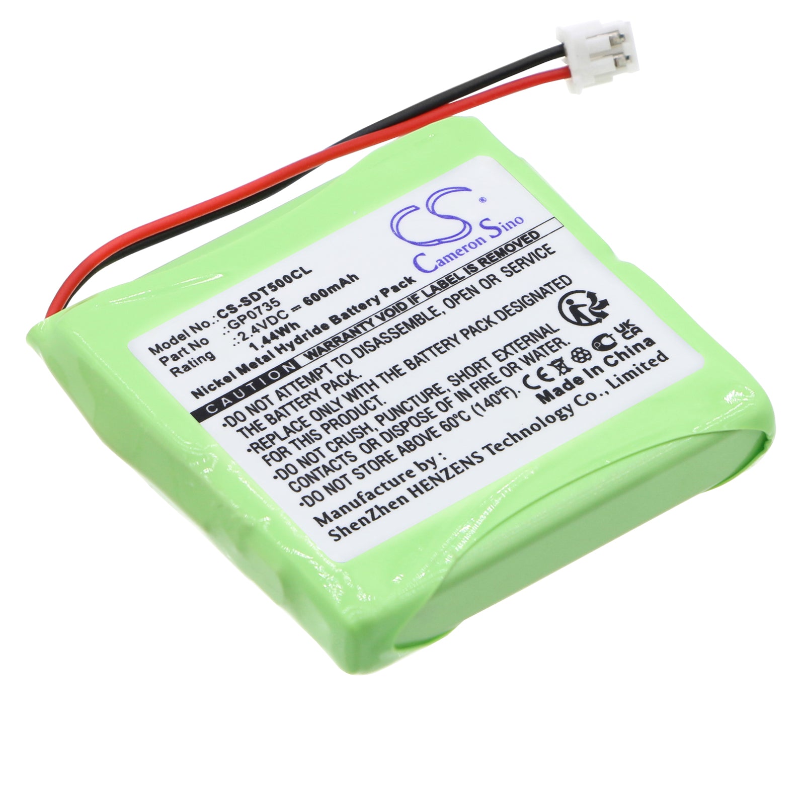 High Capacity 600mAh Cordless Phone Battery - Audioline SLIM DECT, Telstra 8450, Doro TH Series - 2.4V Ni-MH Replacement Battery