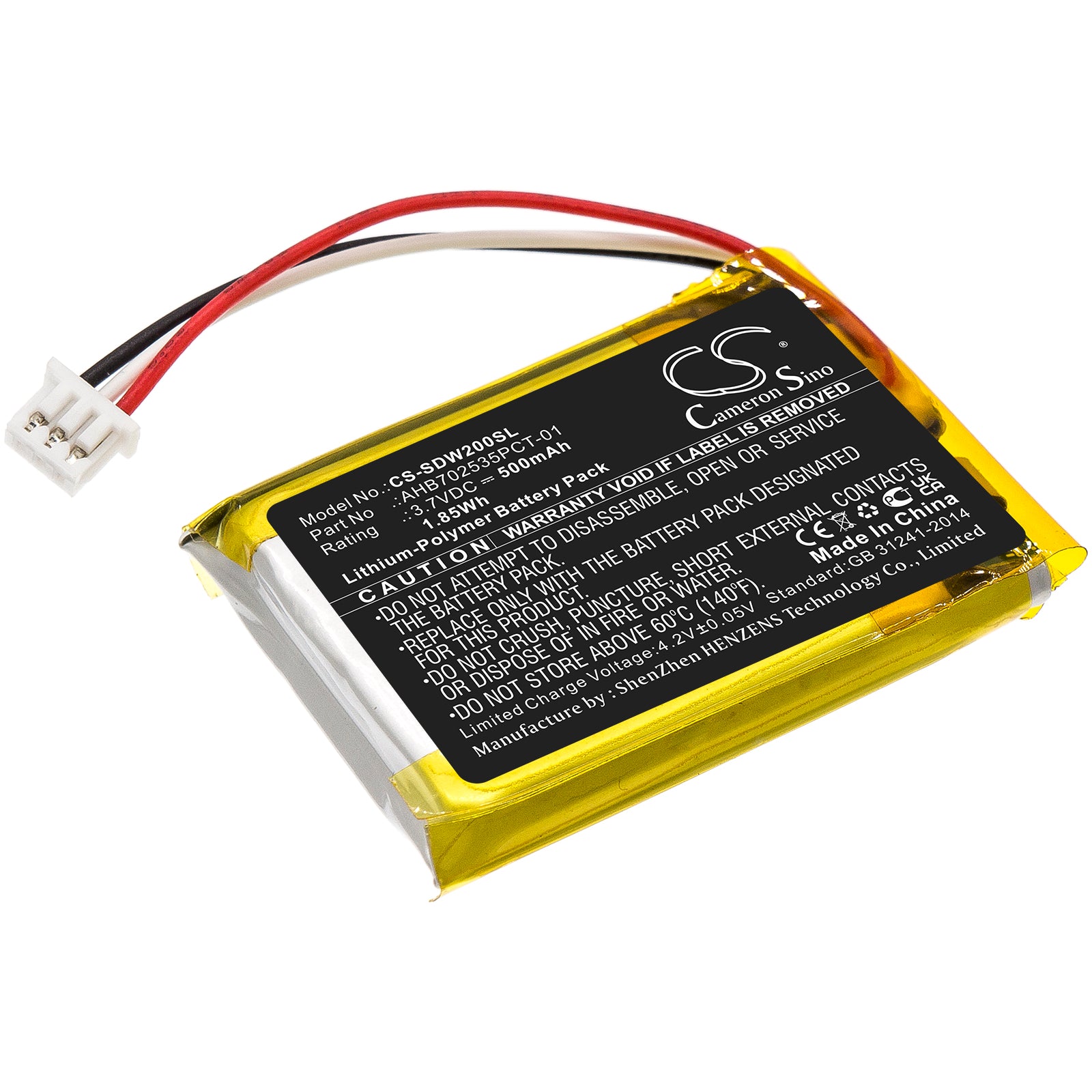 500mAh Replacement Battery for Sennheiser Momentum True Wireless 1, 2, 3 & Charging Case - 3.7V, AHB702535PCT-01