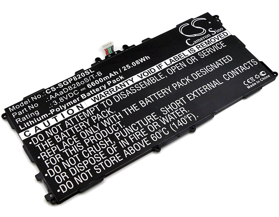 6600mAh Replacement Battery for Samsung Galaxy Tab 3 Plus 10.1 (GT-P8220) - 3.8V Li-Polymer