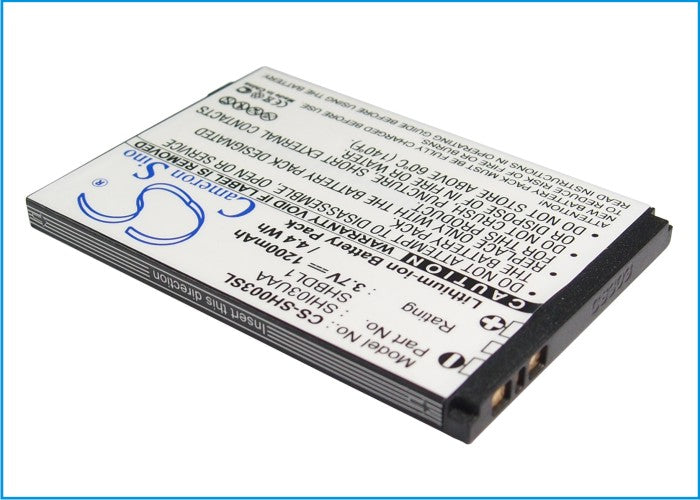 1200mAh Replacement Battery for Sharp Galapagos 003SH, SH8158, DM009SH - 3.7V Li-ion - SHBDL1/EA-BL28 Phone Battery