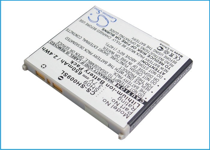 650mAh Replacement Battery for Sharp SH903i & SH902ISL - 3.7V Li-ion Mobile Phone Battery