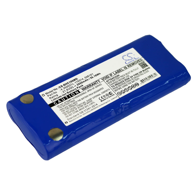 2600mAh Replacement Battery for Schiller EKG AT10+, AT10 Plus, AT110 - 21.6V Li-ion