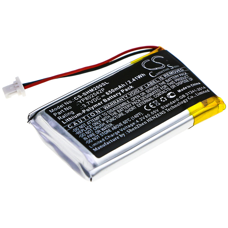 650mAh Replacement Battery for Sena SMH-10S & SMH-20S Bluetooth Motorcycle Headsets - 3.7V Li-Polymer