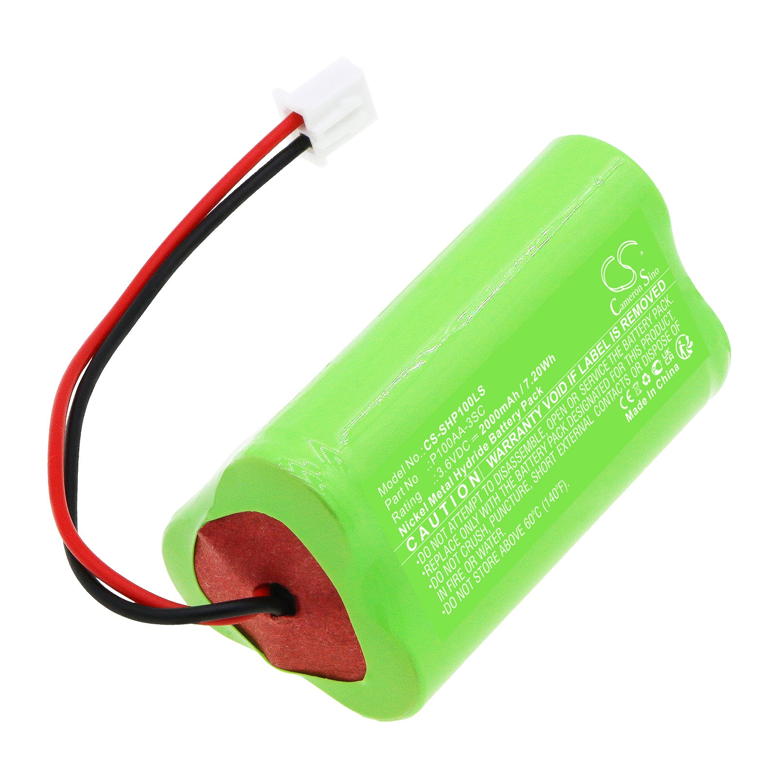 3.6V 2000mAh Ni-MH Replacement Battery for Schlumberger Neptune Advantage Meter & Probe P100AA-3SC