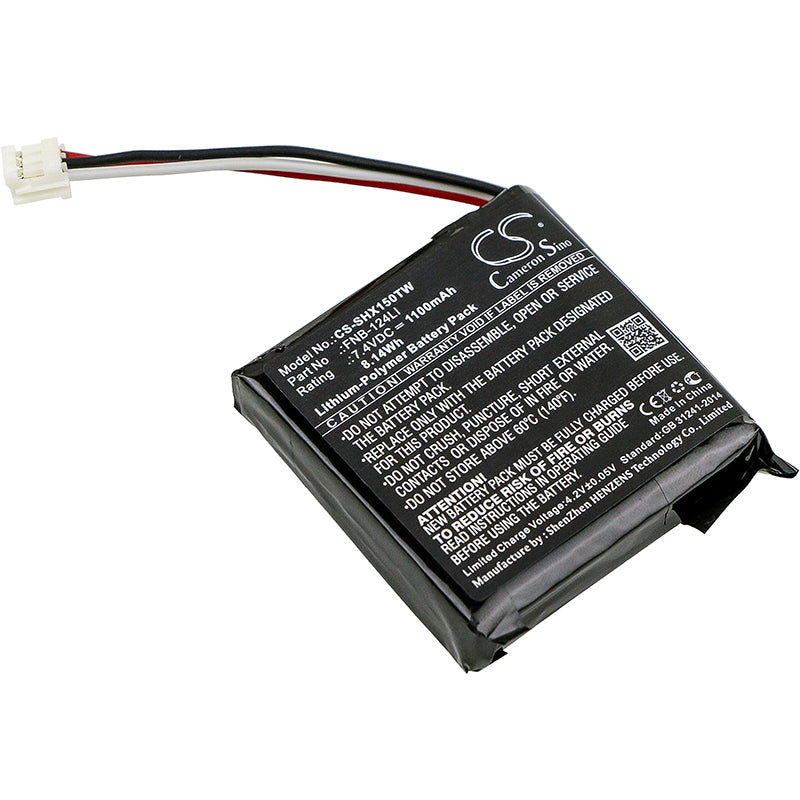 1100mAh 7.4V Li-Polymer Battery - Horizon HX150 Radio & FNB-124LI Replacement - Two-Way Communication Power