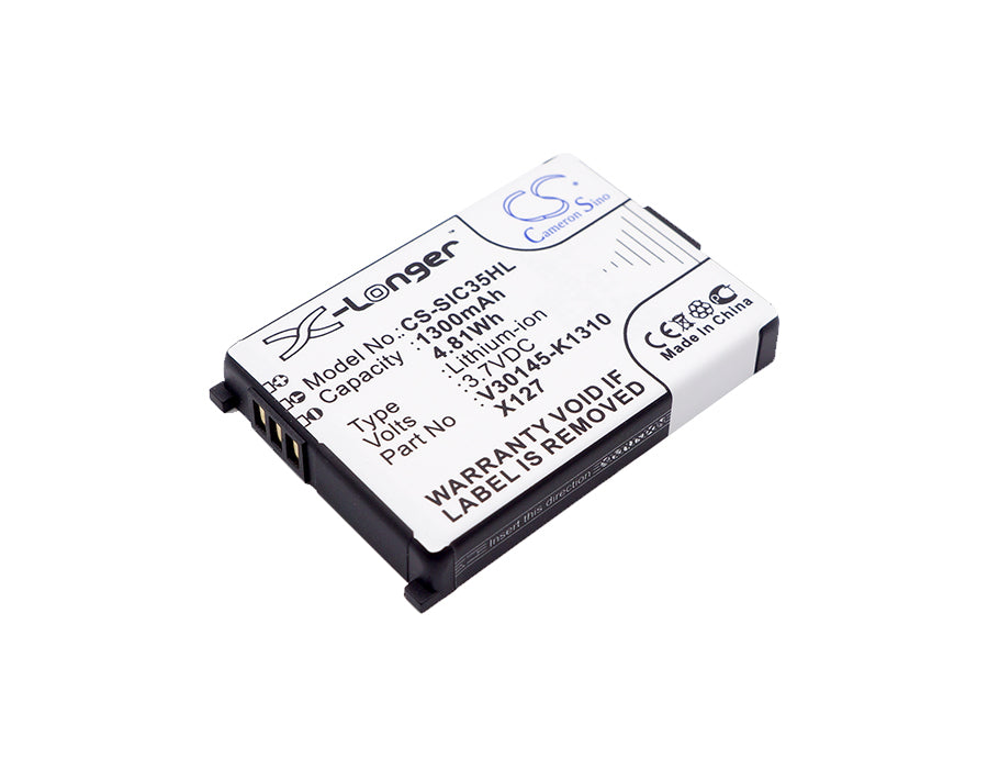 Siemens C35, S35, M35 Phone Battery: 1300mAh, 3.7V Li-ion, Replacement for V30145-K1310-X127